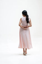 Load image into Gallery viewer, BLUSH LINEN CORSAGE DRESS