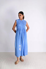 Load image into Gallery viewer, CLARA LINEN HAND SMOCKED DRESS Bloome