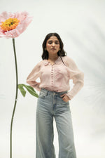 Load image into Gallery viewer, ESTHER ORGANZA EMBELLISHED SHIRT