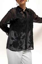 Load image into Gallery viewer, NOIR ORGANZA SHIRT Bloome