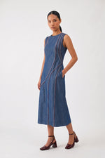 Load image into Gallery viewer, SORA PANEL MIDI DRESS
