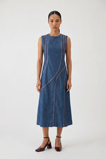 Load image into Gallery viewer, SORA PANEL MIDI DRESS