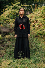 Load image into Gallery viewer, Estrella Pixel Embroidered Linen Shirt Bloome