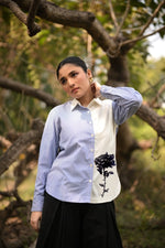 Load image into Gallery viewer, FERN STRIPED EMBROIDERED SHIRT Bloome