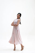 Load image into Gallery viewer, BLUSH LINEN CORSAGE DRESS
