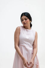 Load image into Gallery viewer, BLUSH LINEN CORSAGE DRESS
