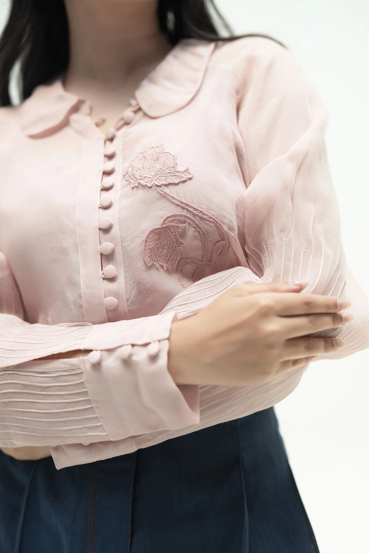 ESTHER ORGANZA EMBELLISHED SHIRT