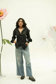 ROSAILE CORSAGE LINEN SHIRT