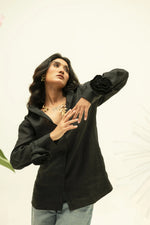 Load image into Gallery viewer, ROSAILE CORSAGE LINEN SHIRT
