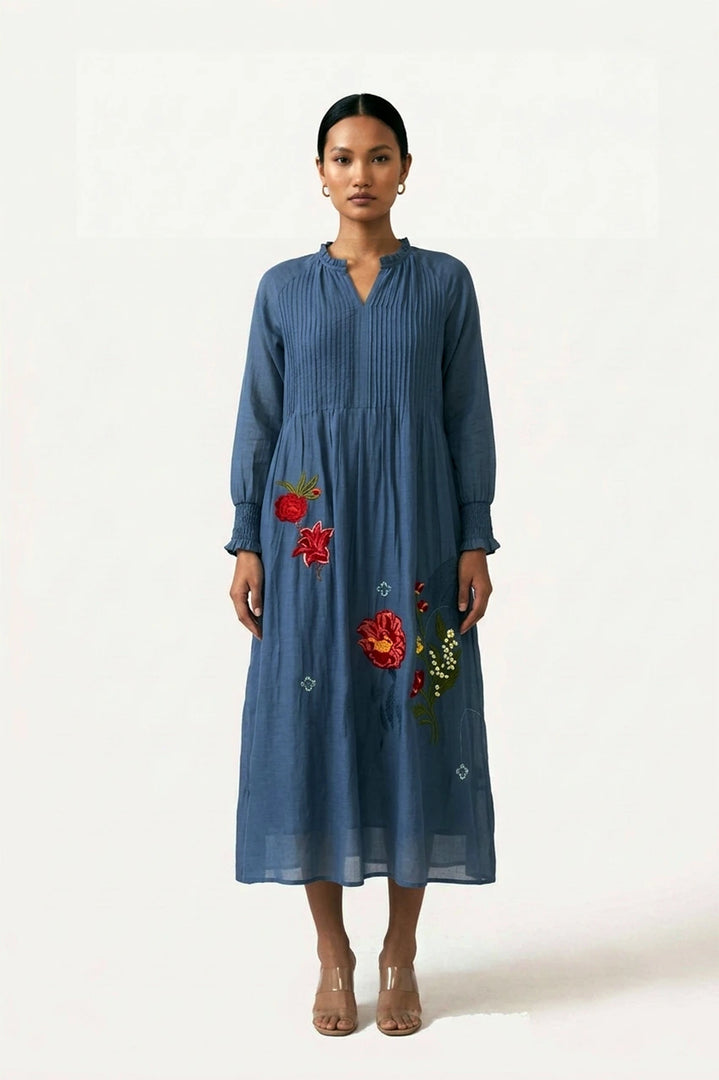 FERN EMBROIDERED DRESS