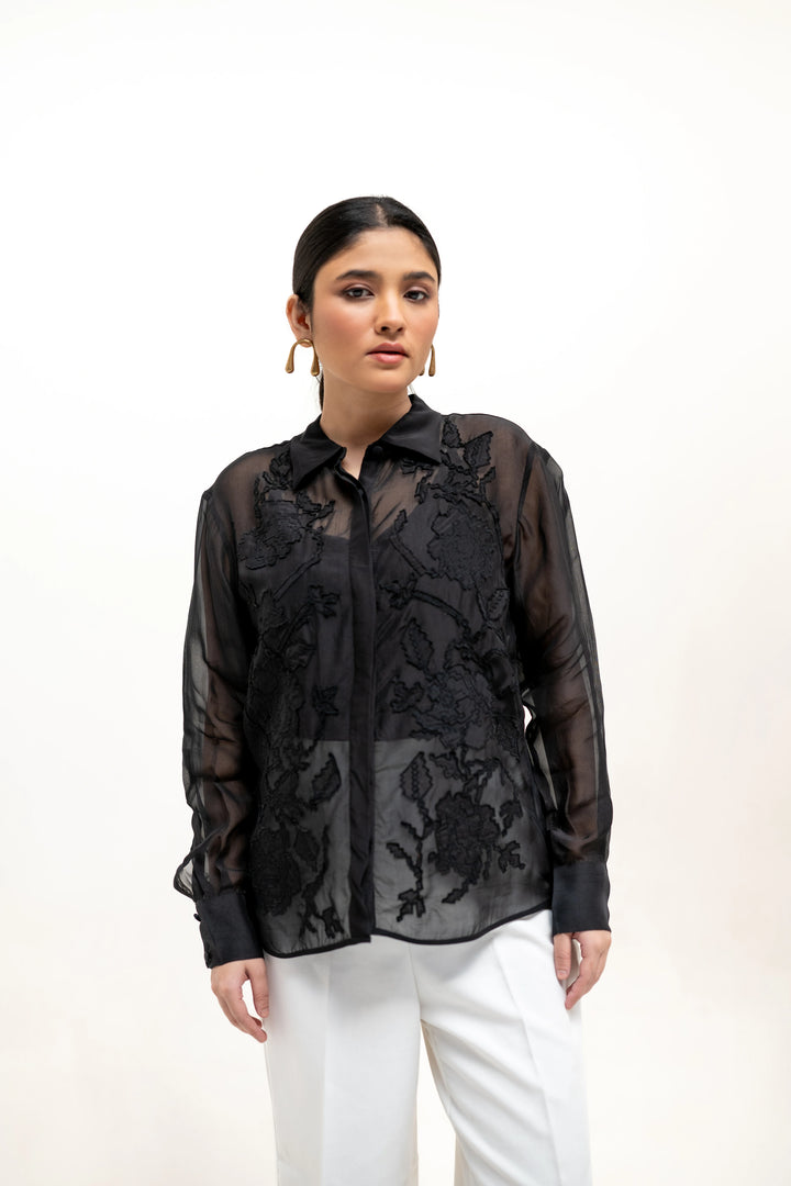 NOIR ORGANZA SHIRT