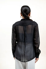 Load image into Gallery viewer, NOIR ORGANZA SHIRT
