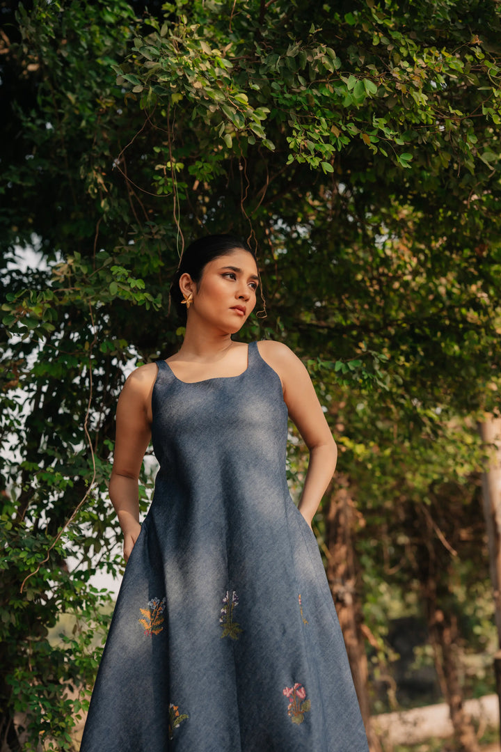 WILDFLOWERS DENIM DRESS