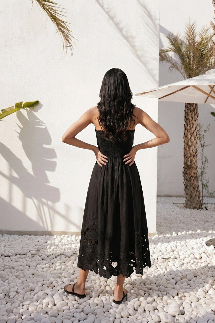 Lina Handcrafted Linen Dress Bloome
