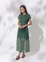 Load image into Gallery viewer, MYRA HANCRAFTED SHEER DRESS