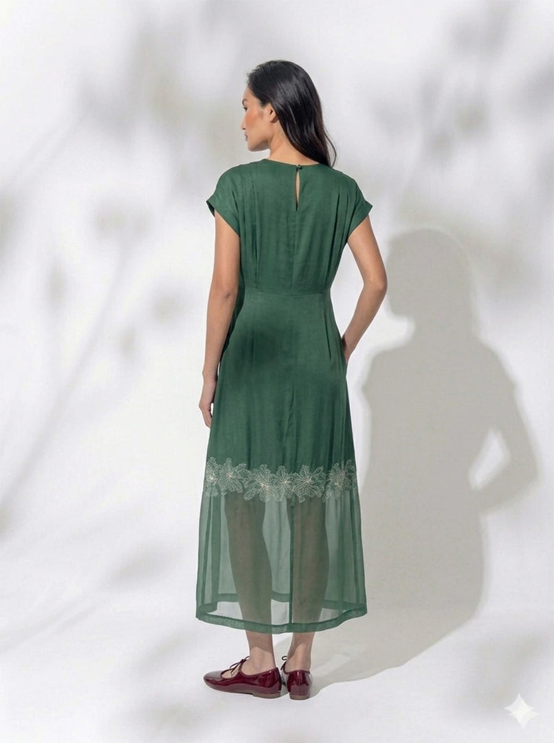 MYRA HANCRAFTED SHEER DRESS