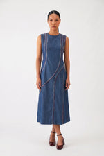 Load image into Gallery viewer, SORA PANEL MIDI DRESS