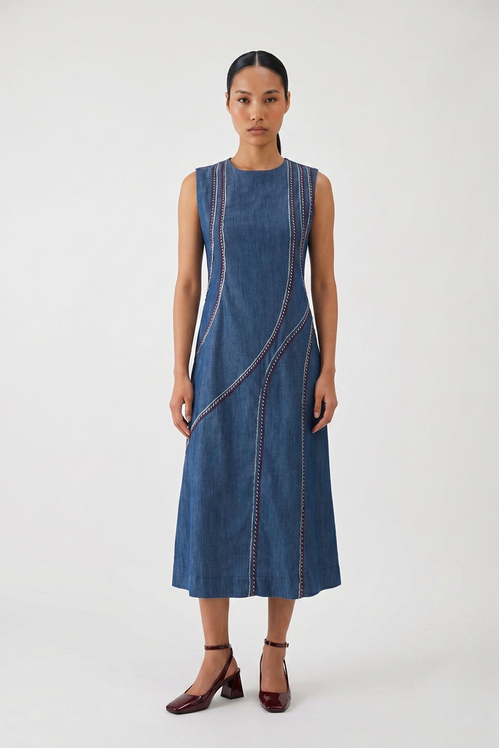 SORA PANEL MIDI DRESS