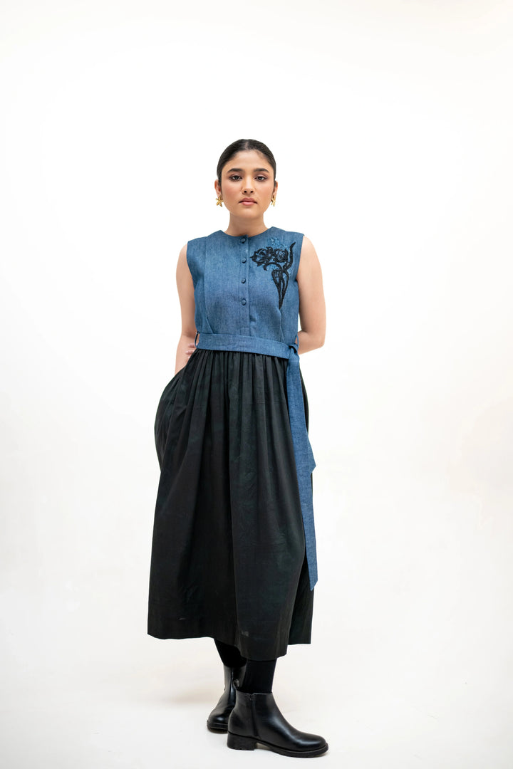 Valerie Denim Applique' Dress