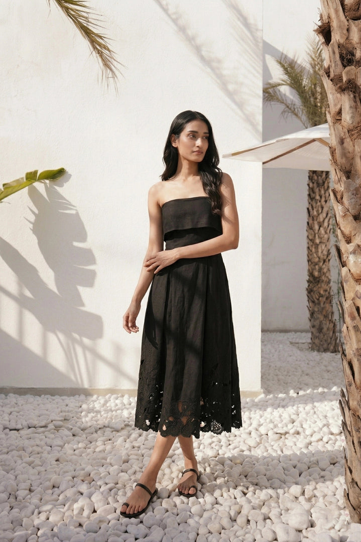 Lina Handcrafted Linen Dress Bloome