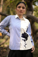 Load image into Gallery viewer, FERN STRIPED EMBROIDERED SHIRT
