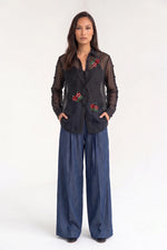 Load image into Gallery viewer, ZAYA HAND-EMBROIDERED SHIRT