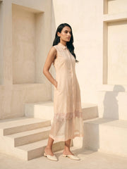 ZEYA SHEER APPLIQUE' DRESS